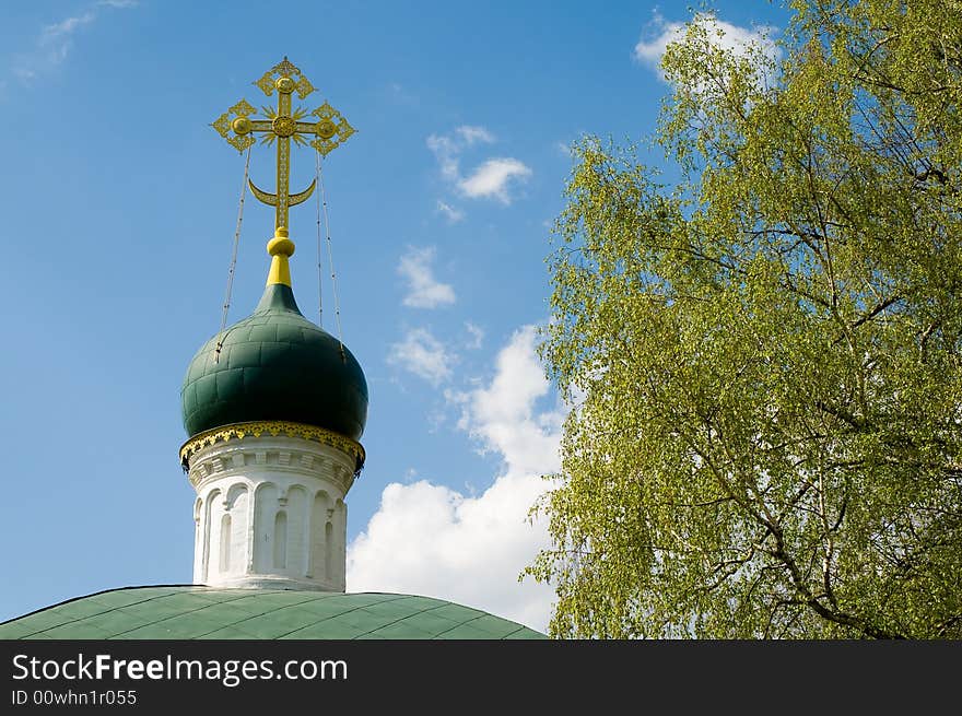 Church tower at Novodevichy monastery, Moscow, Russia