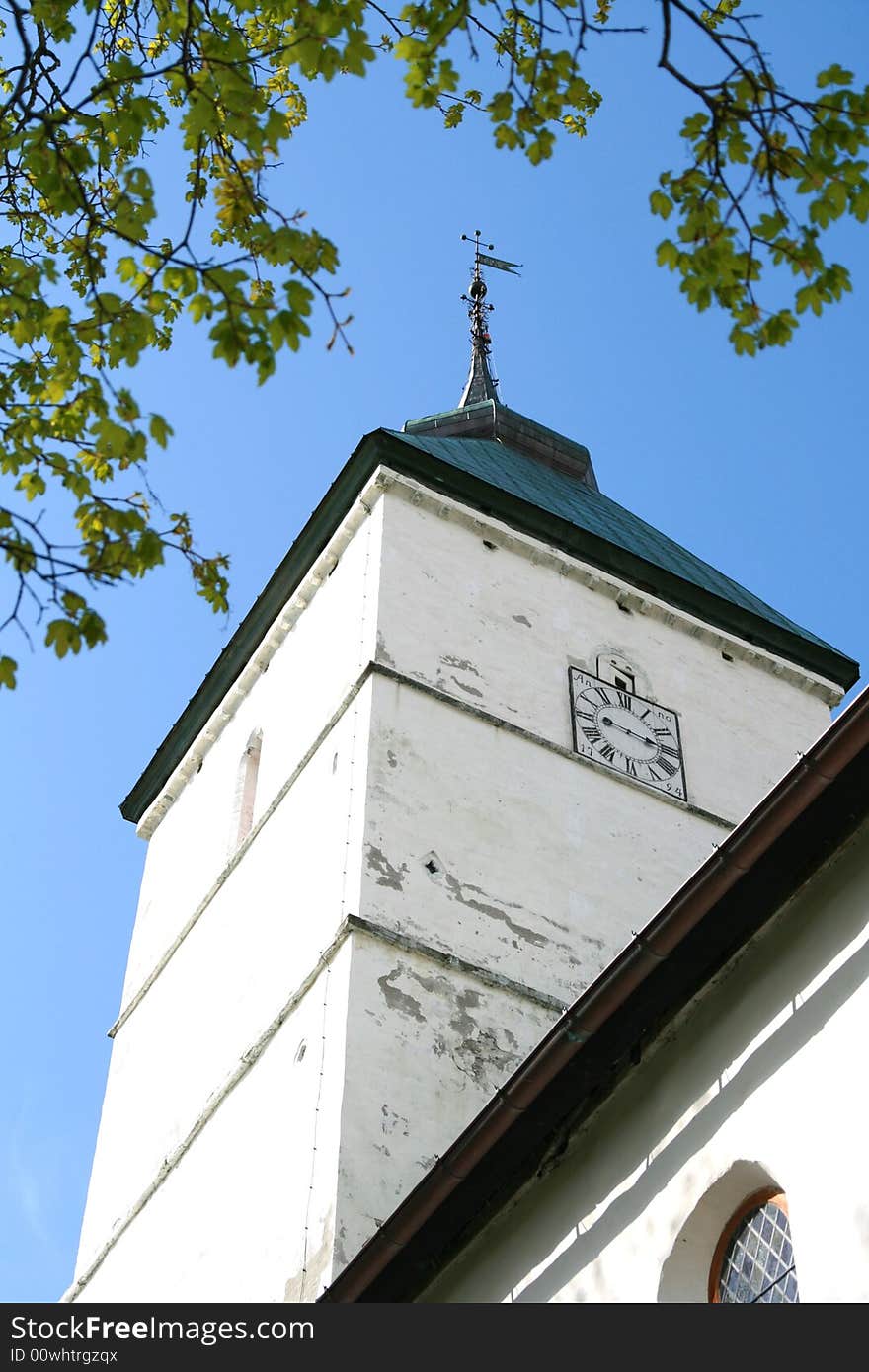 Tower of Medieval church in Norway, built in 1085