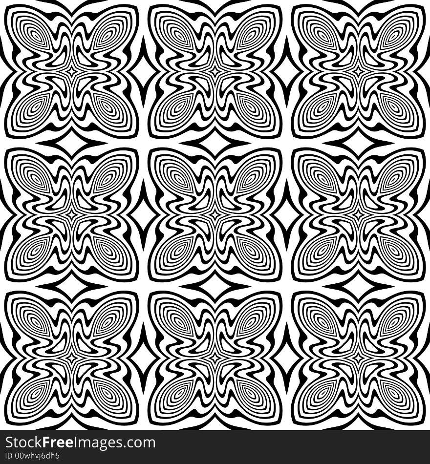 Abstract seamless black-and-white pattern - graphic illustration. Abstract seamless black-and-white pattern - graphic illustration