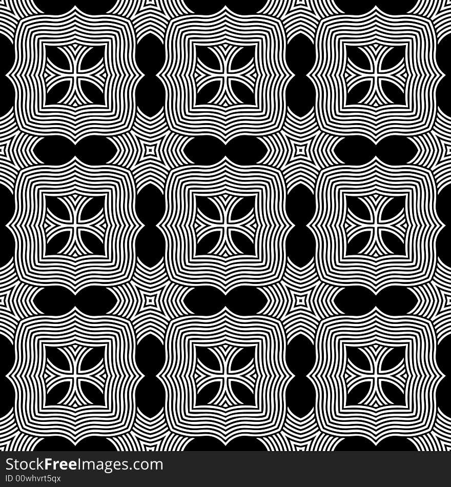 Abstract seamless black-and-white pattern - graphic illustration. Abstract seamless black-and-white pattern - graphic illustration