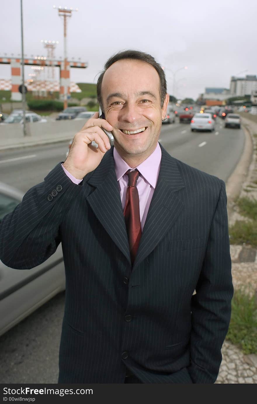 Businessman On Phone