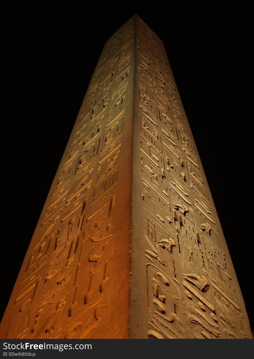 This picture shows the Hieroglyphic carvings on the obelisk outside luxor temple in Egypt. The ancient Egyptians believed that writing had been given to them by Thoth, the god of wisdom. This picture shows the Hieroglyphic carvings on the obelisk outside luxor temple in Egypt. The ancient Egyptians believed that writing had been given to them by Thoth, the god of wisdom.