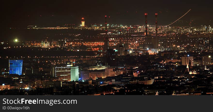 Huge panorama of viennas skyline. Huge panorama of viennas skyline