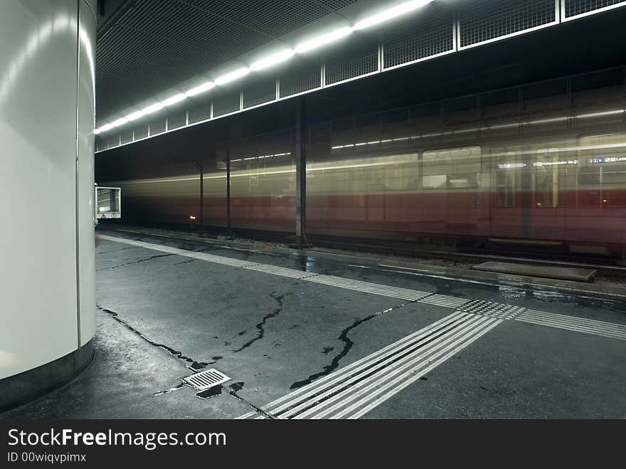 Scene of the vienna underground. Scene of the vienna underground