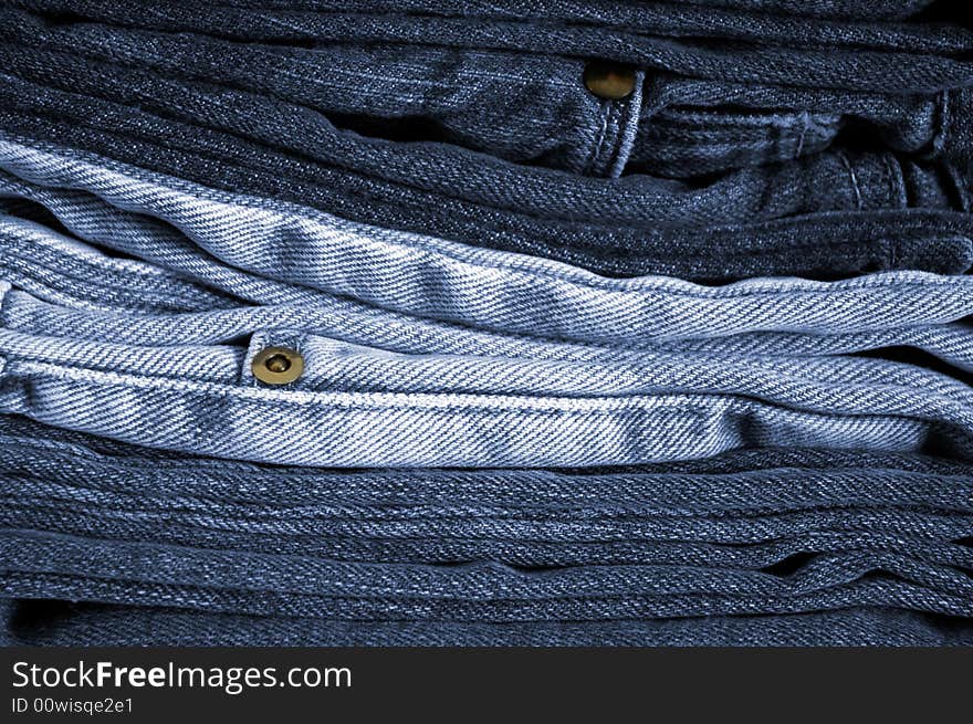 Folded Blue Jeans