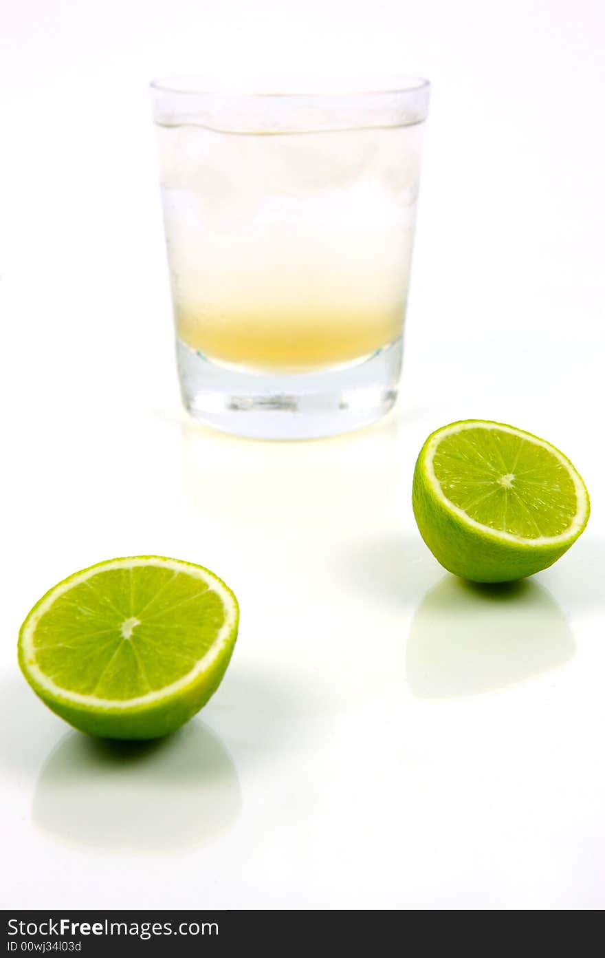 A glass of lemon lime and bitters. A glass of lemon lime and bitters