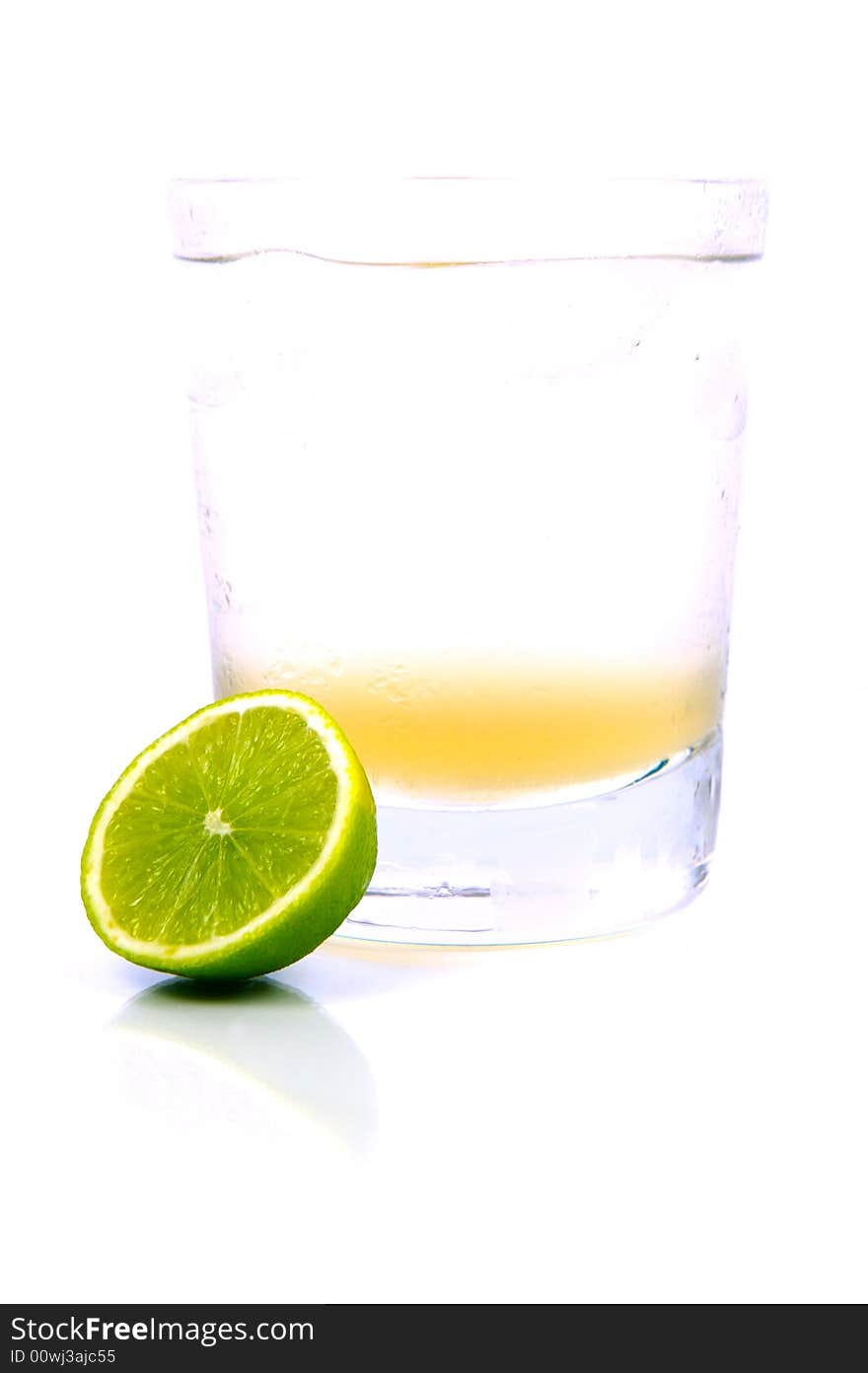 A glass of lemon lime and bitters. A glass of lemon lime and bitters