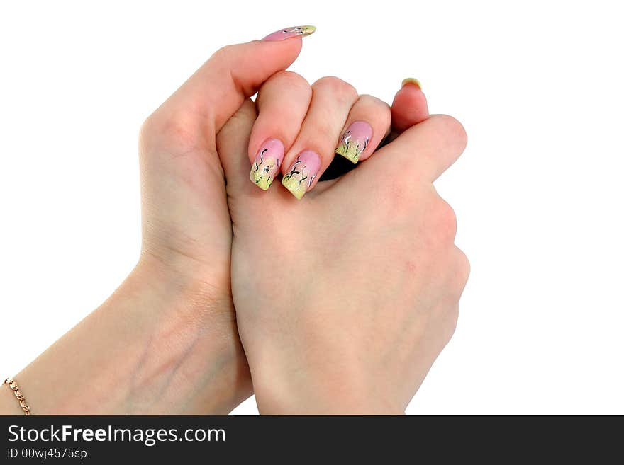 Female hands with beautiful manicure