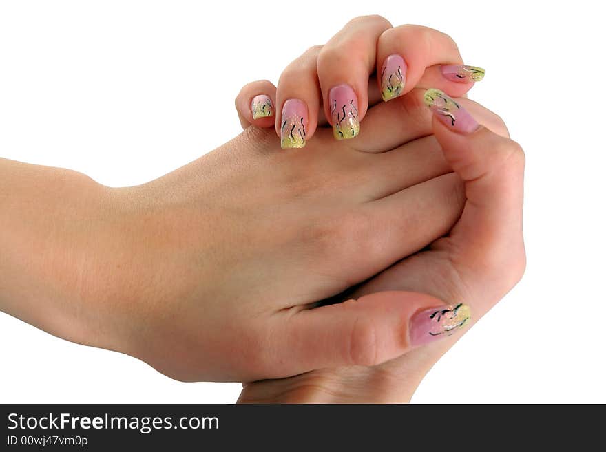 Female hands with beautiful manicure