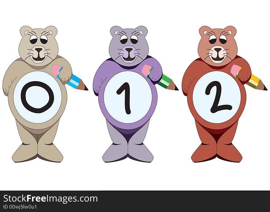 Alphabet bears are holding the letters. Alphabet bears are holding the letters