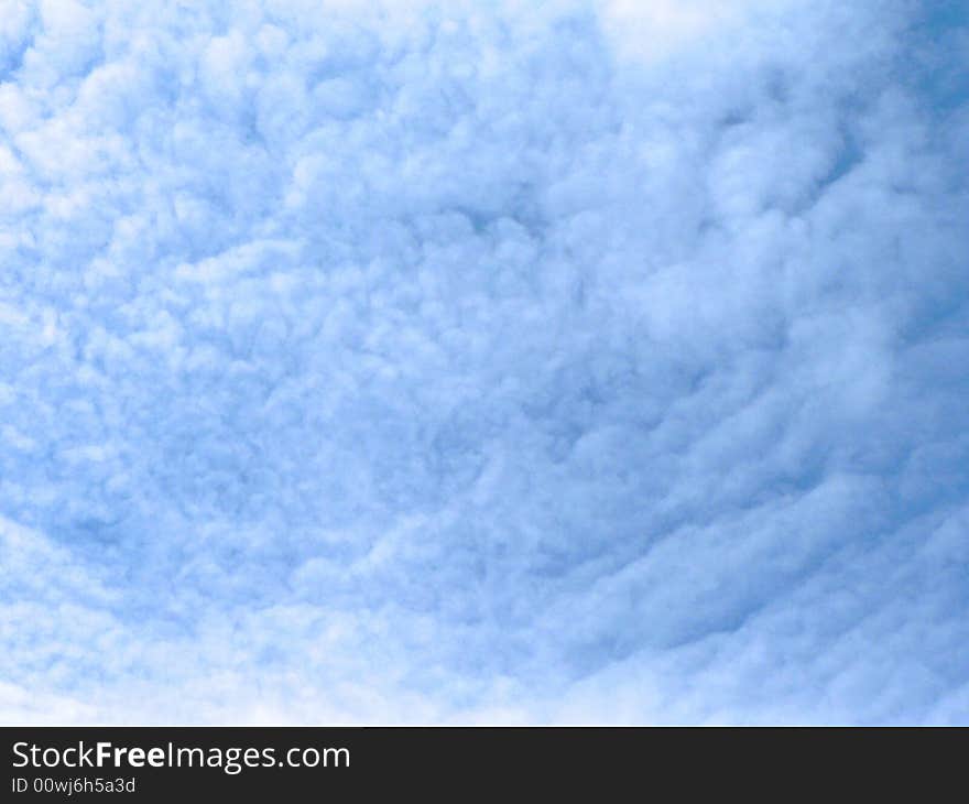 The sky in plumose clouds