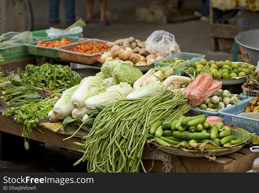 Food ingredients for sale on market