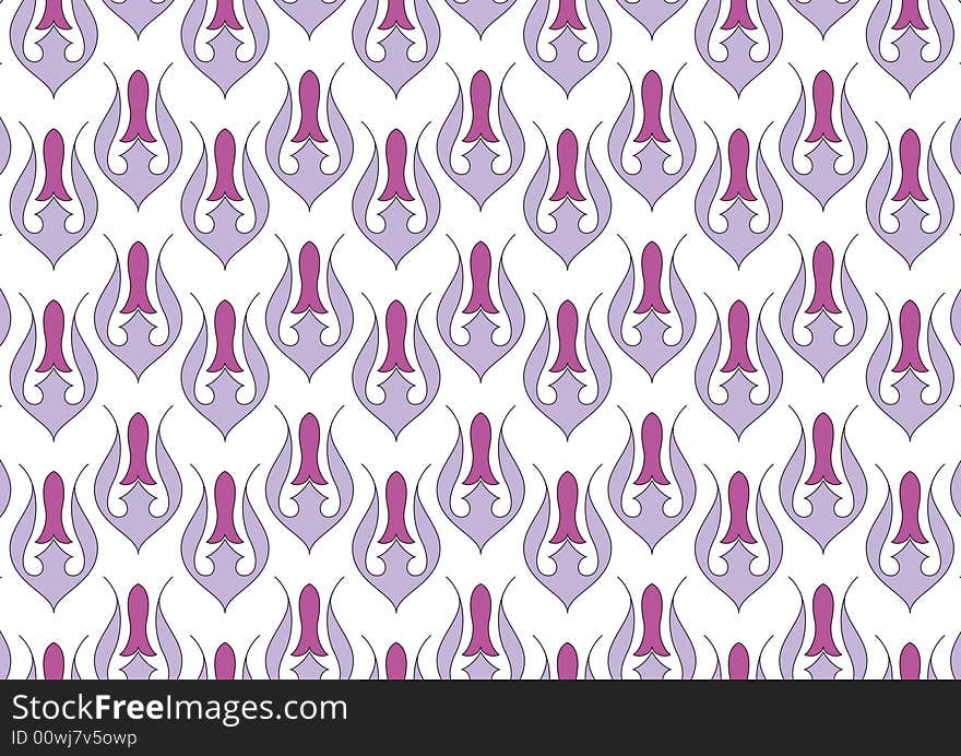 Ottoman style wallpaper pattern and shape