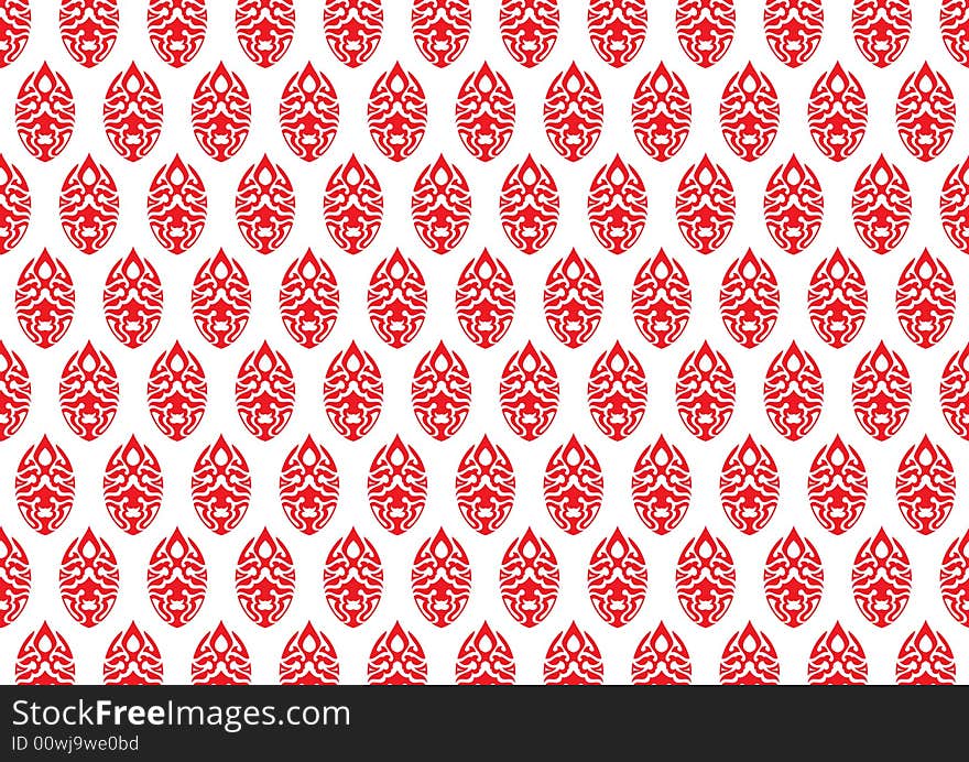 Ottoman style wallpaper pattern and shape