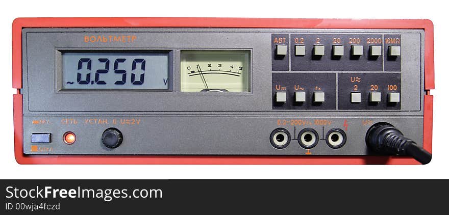 Industrial digital and analog voltmeter