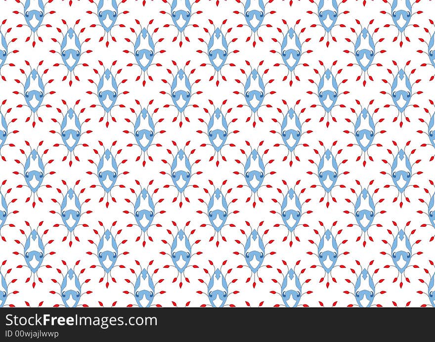 Ottoman style wallpaper pattern and shape