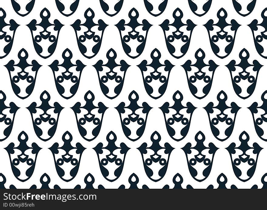 Ottoman style wallpaper pattern and shape