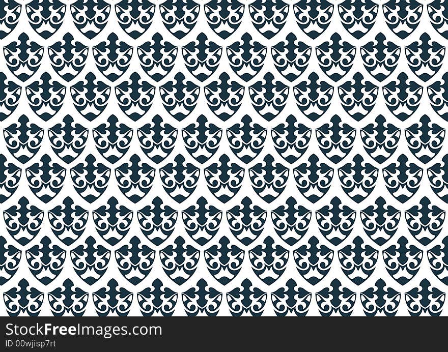 Ottoman style wallpaper pattern and shape