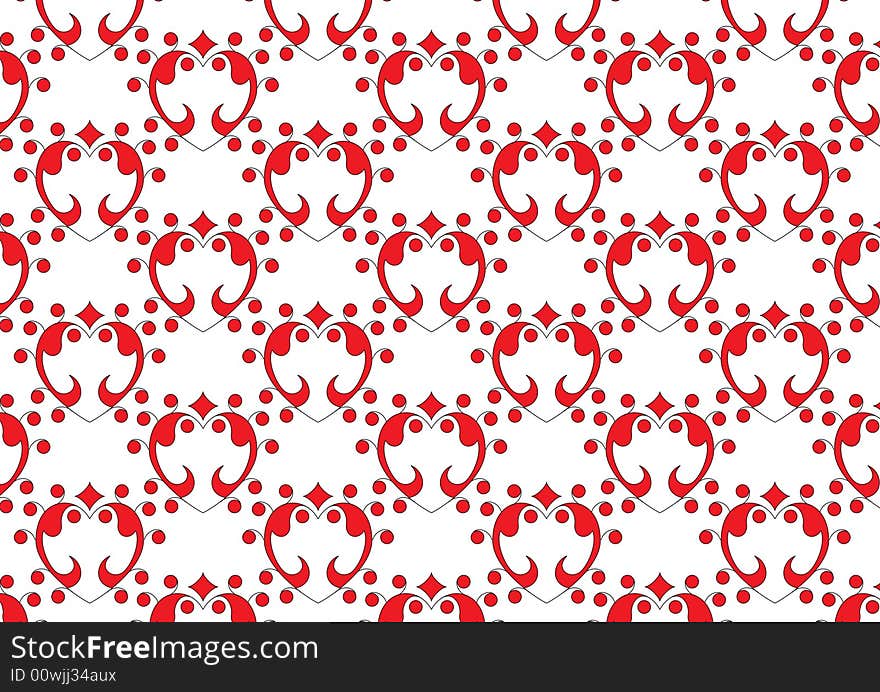 Ottoman style wallpaper pattern and shape