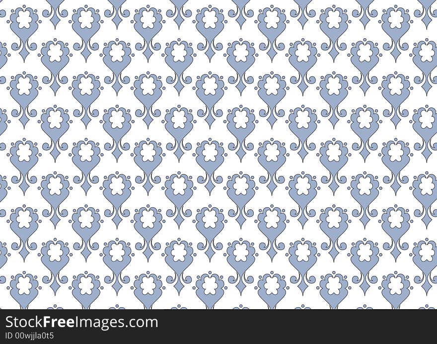 Ottoman style wallpaper pattern and shape