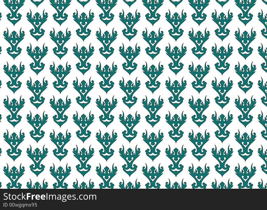 Ottoman style wallpaper pattern and shape