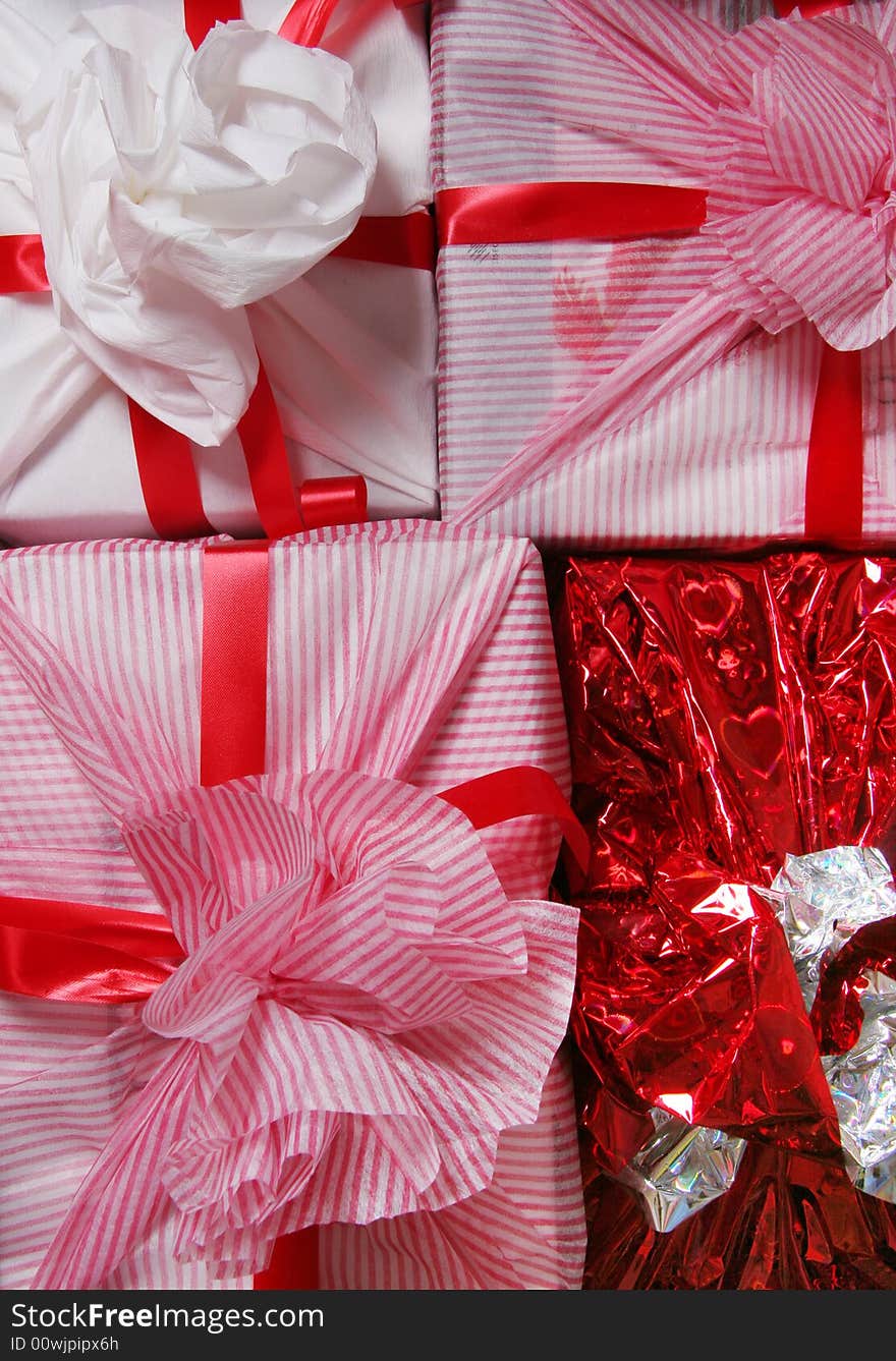 Gifts in a festive wrapping