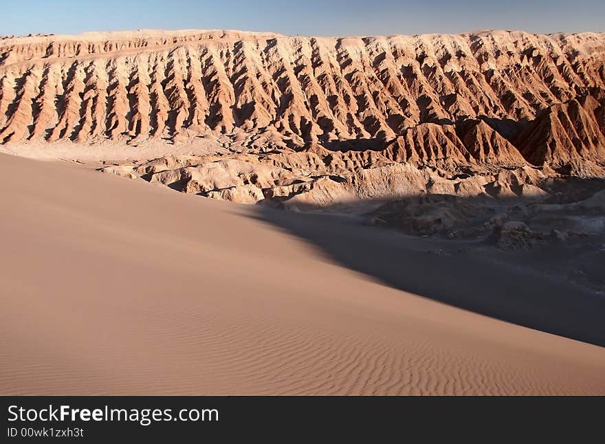 Sandy Dunes In San Pedro De Atacama