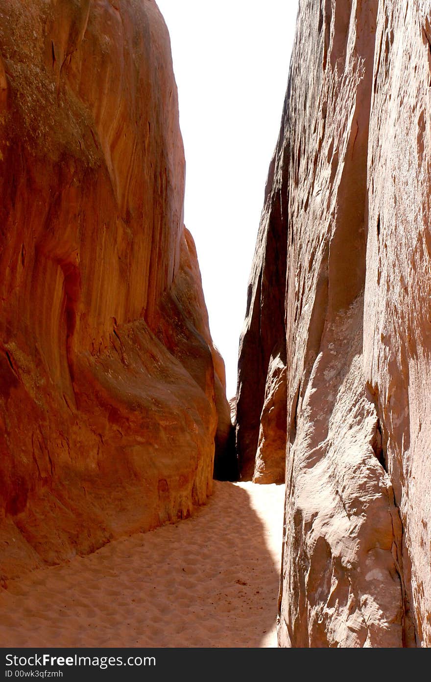 Slot Canyon In Moab