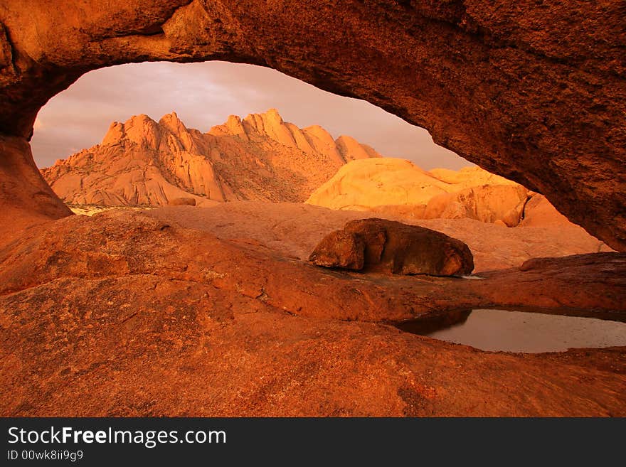 Spitzkoppe rocks at sunset