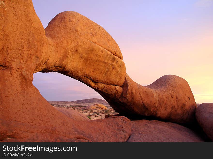 Spitzkoppe rocks at sunset