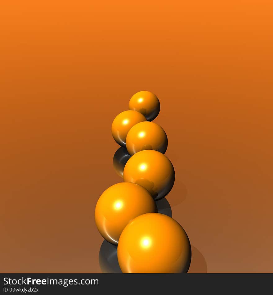 3D Balls Orange