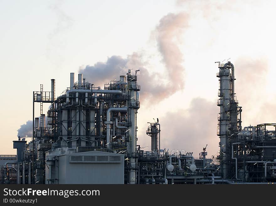 Refinery plant as an industrial company for the production of oil and gas