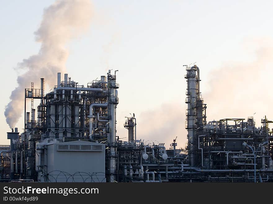 Refinery plant as an industrial company for the production of oil and gas