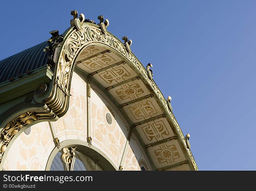 Otto Wagner Pavilion Karlsplatz, Vienna, is a landmark in Vienna