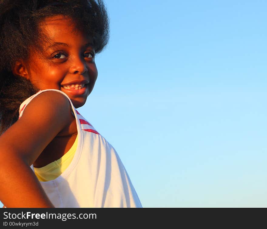 Young child posing for the picture. Young child posing for the picture