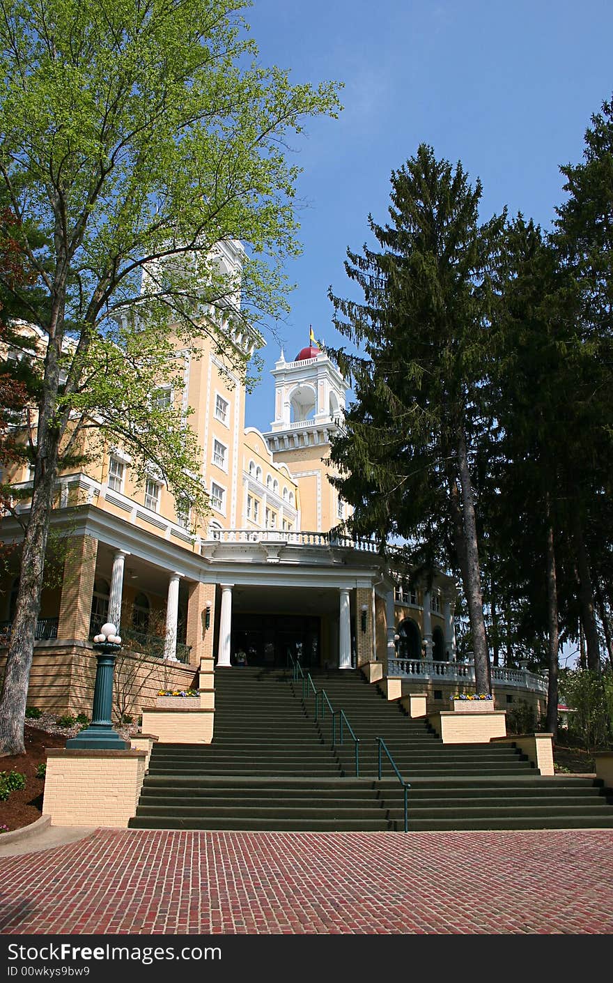 Designated a Historical building; the West Baden Springs Hotel in West Baden, IN is a destination place for the rich and famous. Designated a Historical building; the West Baden Springs Hotel in West Baden, IN is a destination place for the rich and famous.