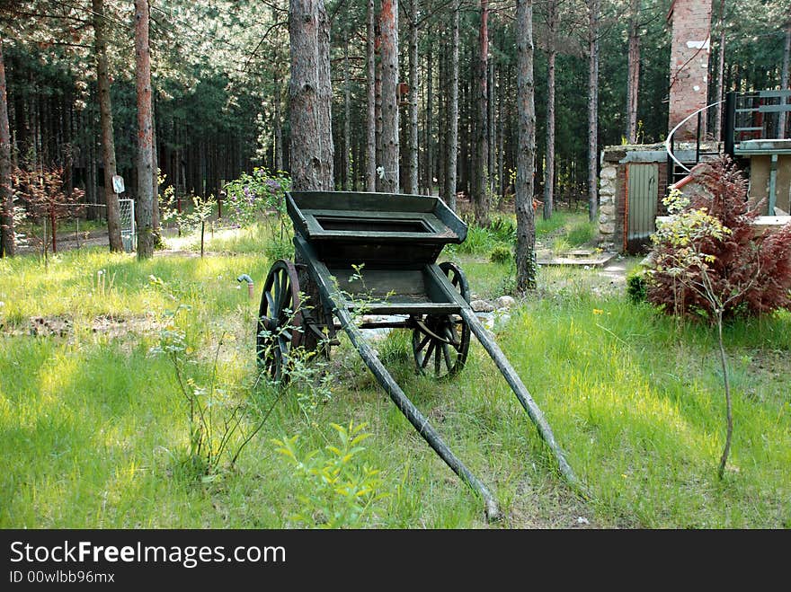 Old wooden vehicle