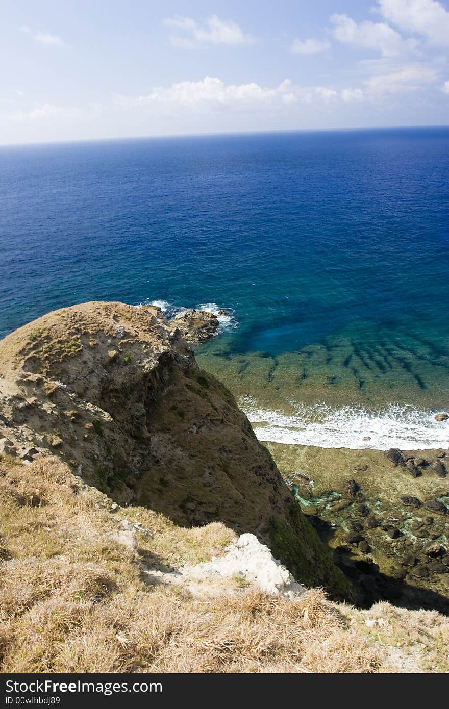 Mountains and cliffs overlooking the ocean. Mountains and cliffs overlooking the ocean