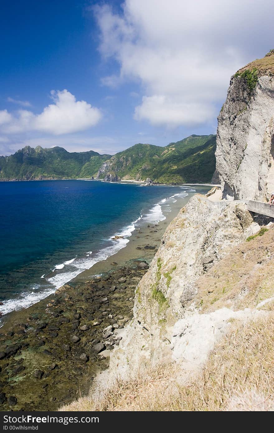 Mountains and cliffs overlooking the ocean. Mountains and cliffs overlooking the ocean