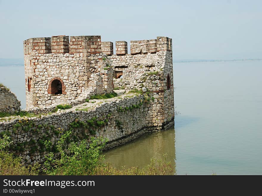 Old Stone Serbian Fortification On Danube