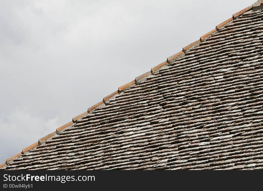 A detail of a traditional roof in a church. A detail of a traditional roof in a church