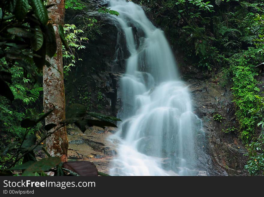 Waterfall located at the outskirt of Kuala Lumpur, malaysia. It is popular spot among locals and foreign visitors due to its natural forest setting.