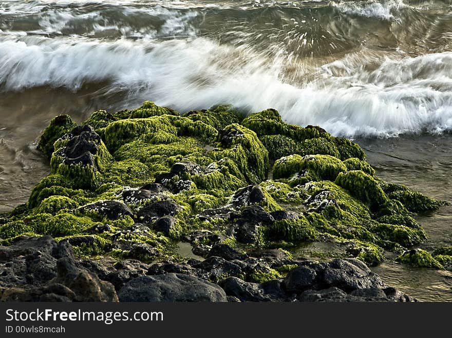 Waves and rocks