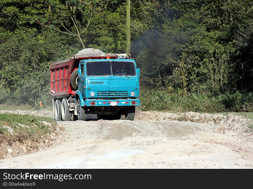 Blue Dump Truck