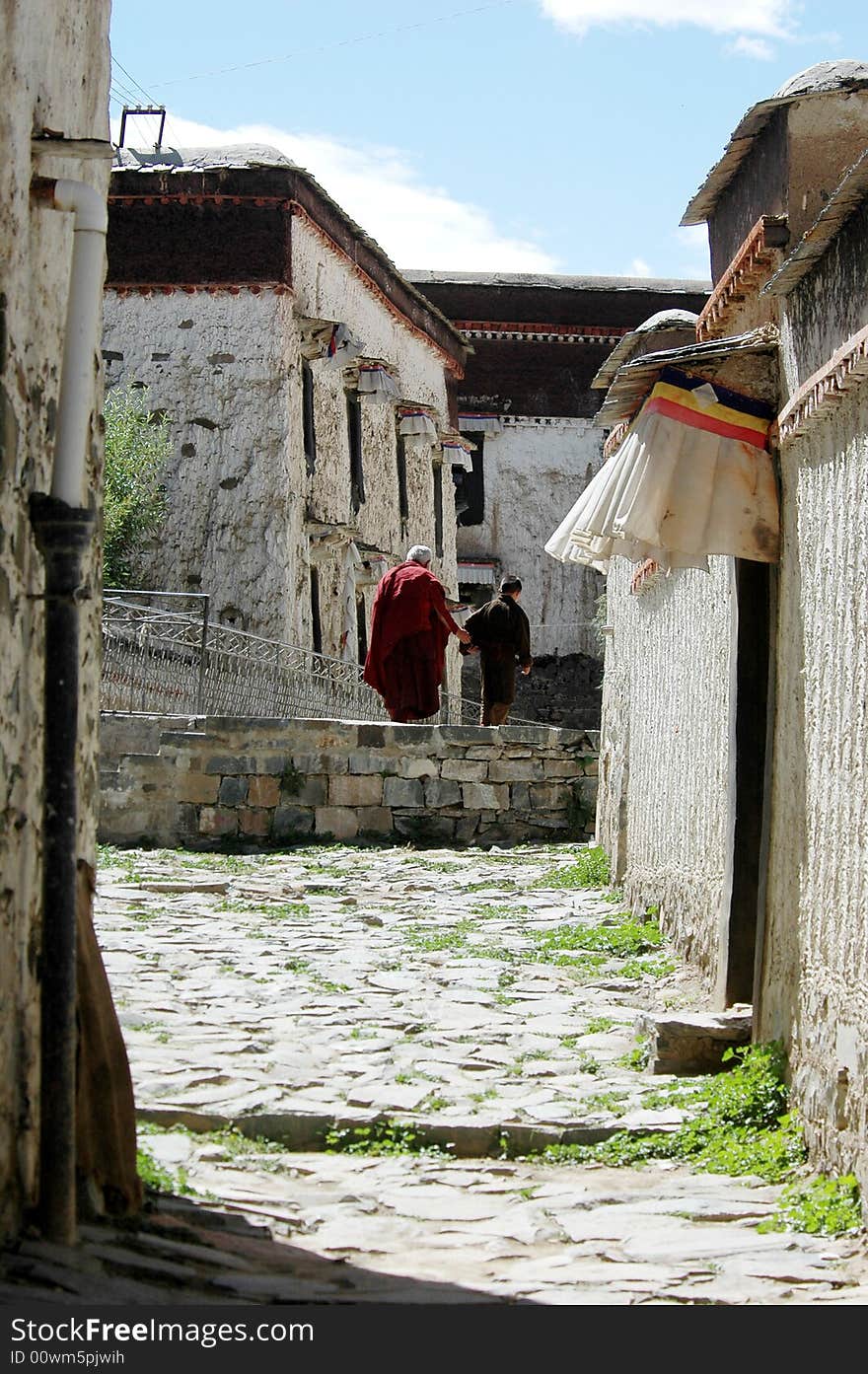 A buddhist Lama temple in Shigatse,Tibet,China. A buddhist Lama temple in Shigatse,Tibet,China.