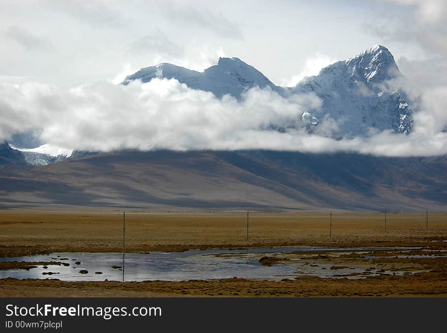 The Brook And Snow Mountain