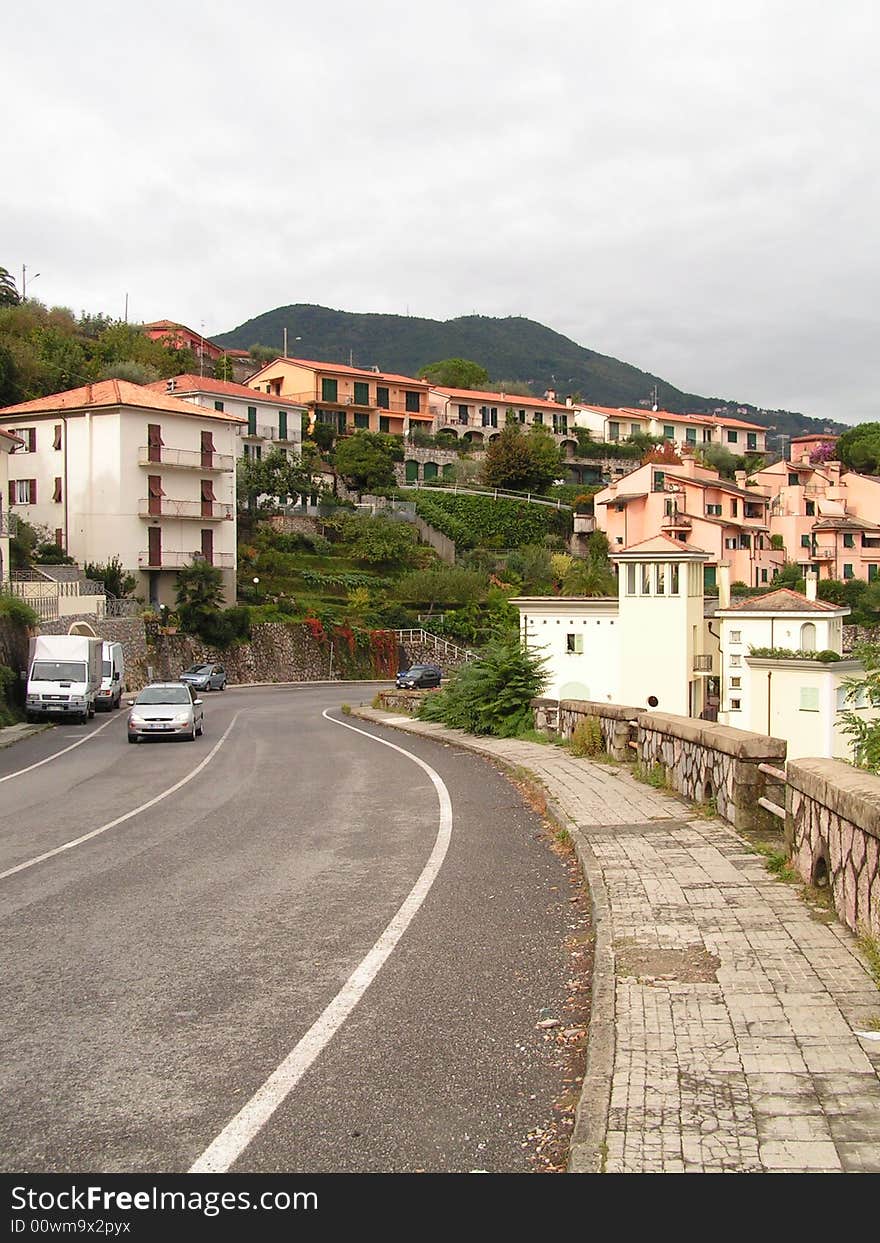 Italy. Riomaggiore. Ligurian sea coast.