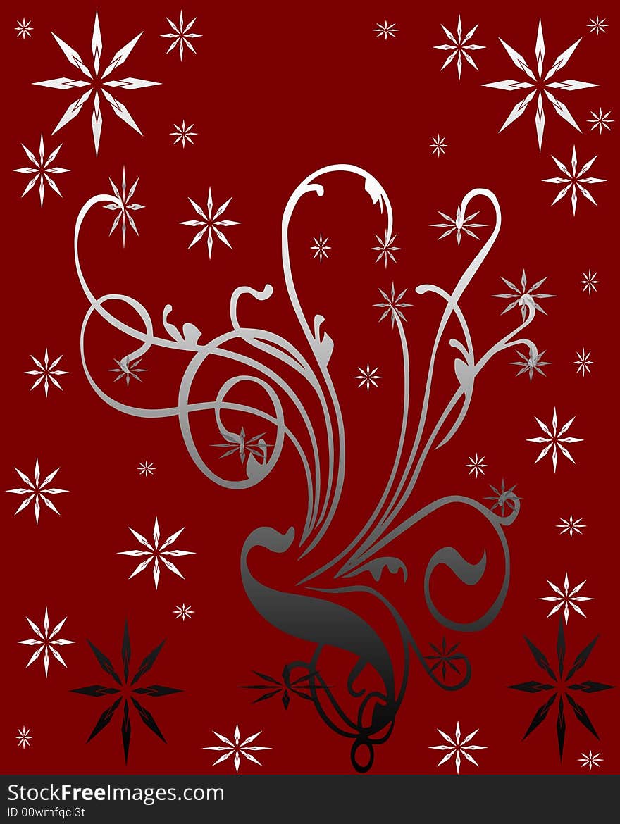 Festive background with silver designs. Festive background with silver designs