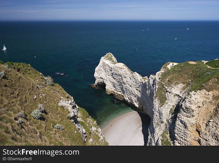 Cliffs near Etretat, Normandy, France