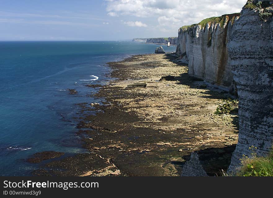 Cliffs near Etretat, Normandy, France